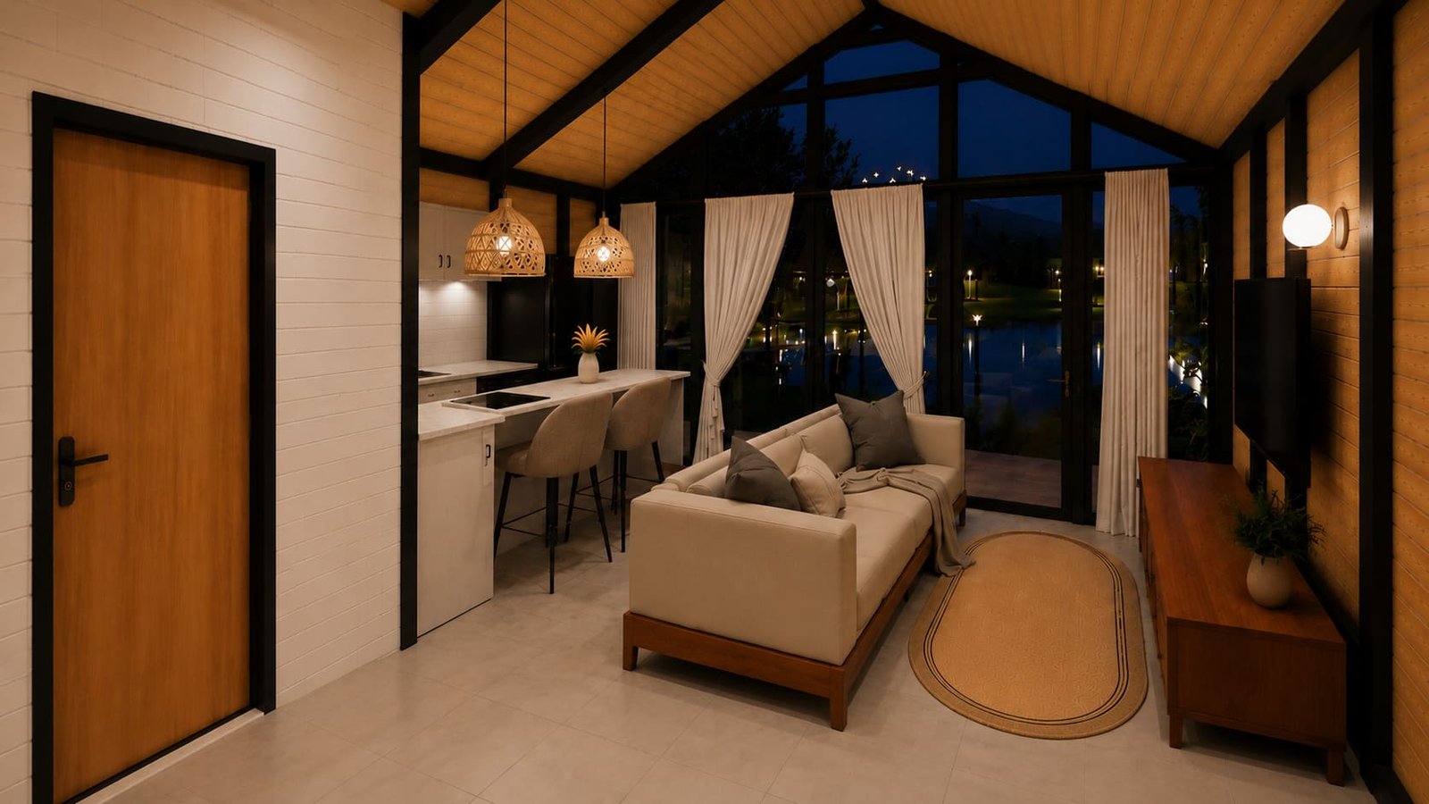 chalé pré fabricado aconchego 32 m² 2